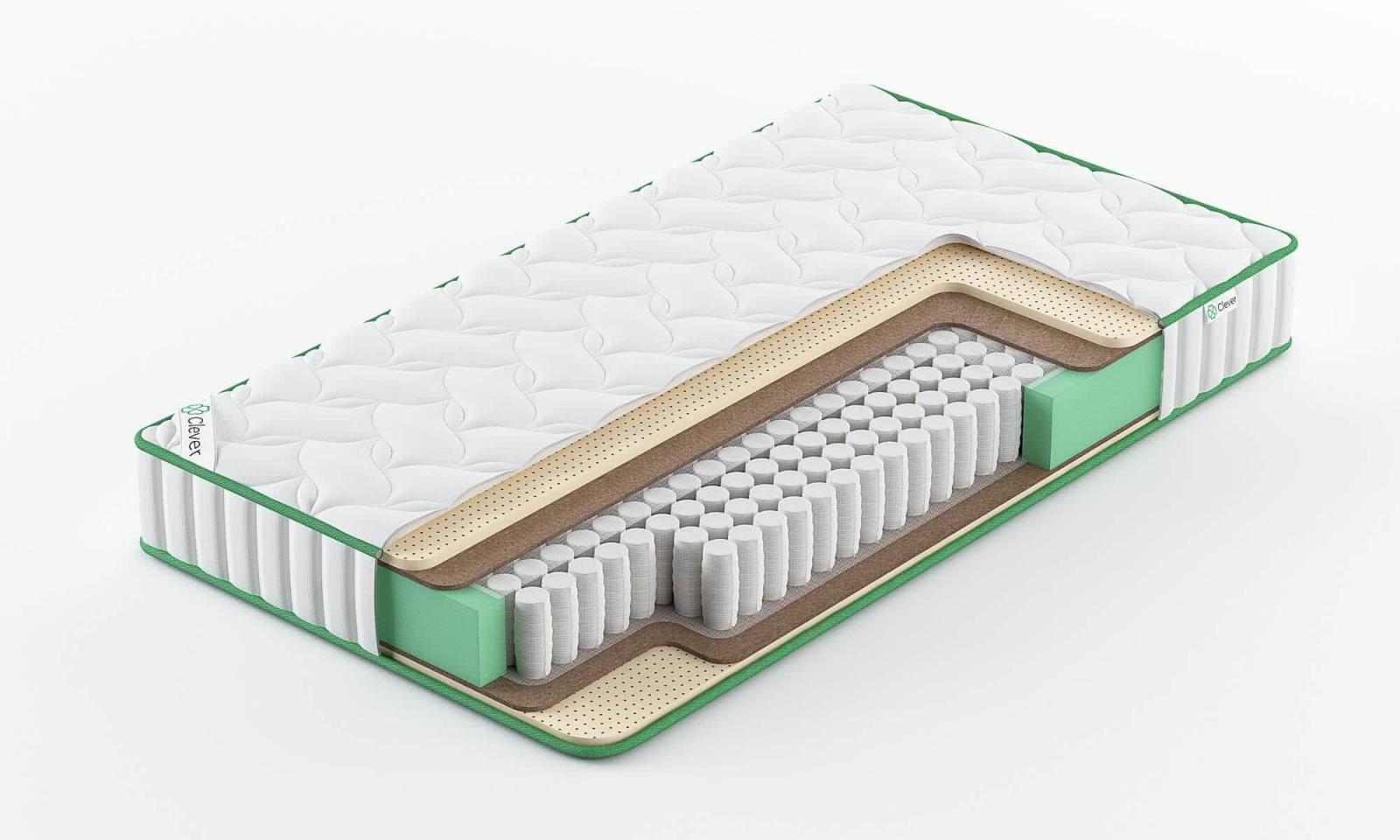 

Матрас Clever Nature 240x180, Белый, Nature