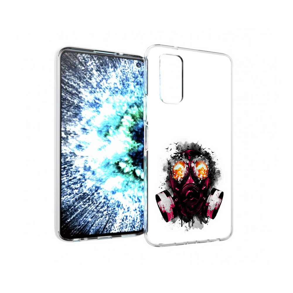 

Чехол MyPads Tocco для Vivo IQOO Neo 3 красный противогаз (PT157205.400.412), Прозрачный, Tocco