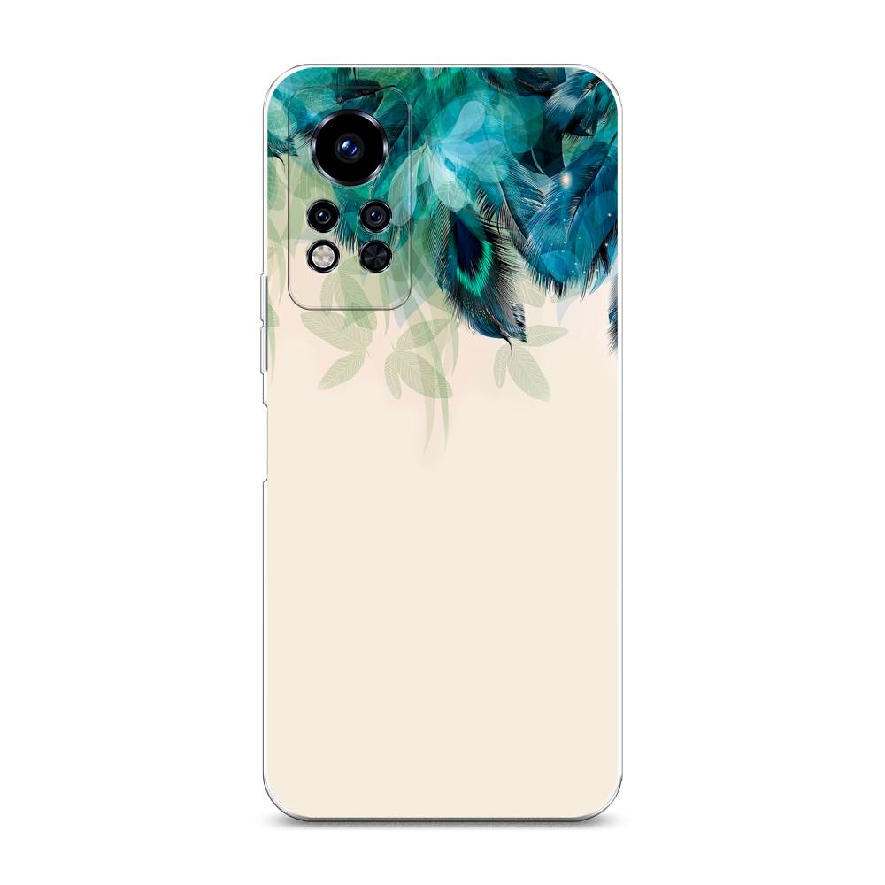 

Чехол Awog на Infinix Note 12i 2022 / Инфиникс Нот 12i 2022 "Перья голубого цвета", Бежевый;синий;голубой