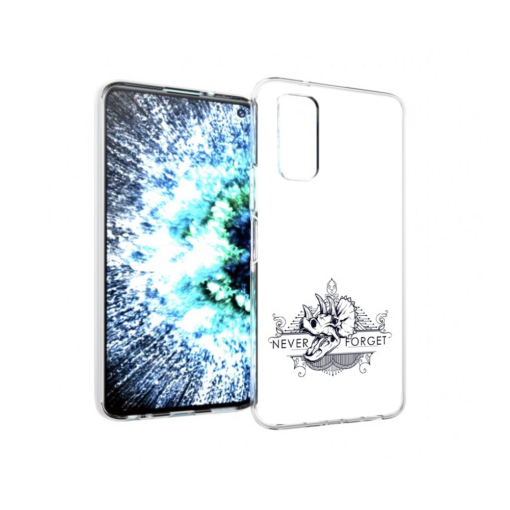 

Чехол MyPads Tocco для Vivo IQOO Neo 3 логотип носорога никогда не забуду, Прозрачный, Tocco