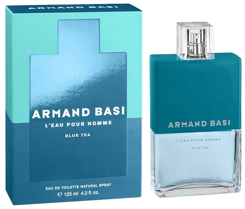 Туалетная вода мужская Armand Basi L'Eau Pour Homme Blue Tea, 125 мл лосьон парфюмерный для мужчин divine aroma night blue pour homme 80 мл
