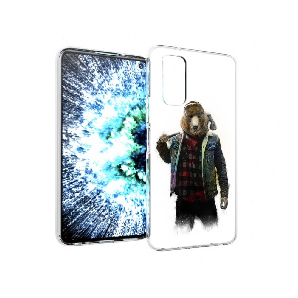 

Чехол MyPads Tocco для Vivo IQOO Neo 3 медведь с топором (PT157205.400.469), Прозрачный, Tocco