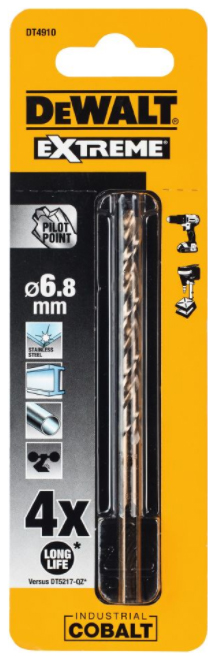 фото Сверло по металлу cobalt 8% (7х109х66 мм) dewalt dt4911
