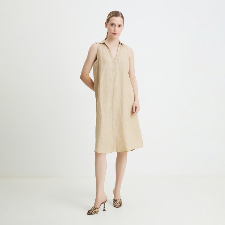 

Платье женское Maison David BLN924 бежевое XS, Бежевый, BLN924