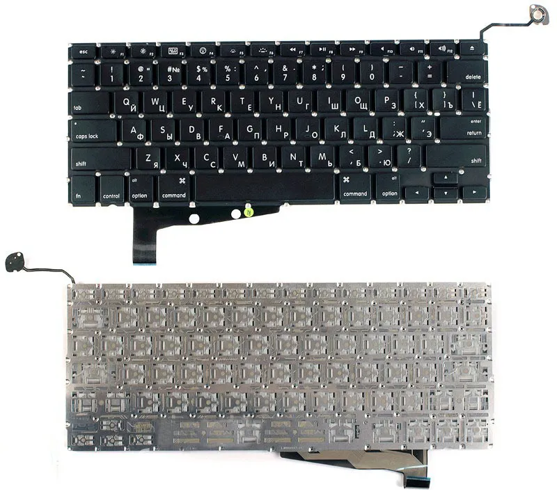 

Клавиатура для Apple A1286 без SD, плоский ENTER, Русская, Чёрная