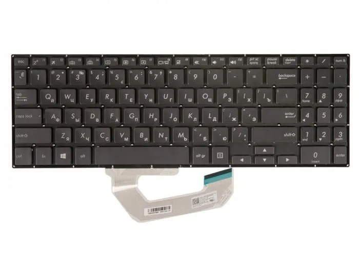 

Клавиатура для Asus UX561UD Q535UD черная без рамки, с подсветкой