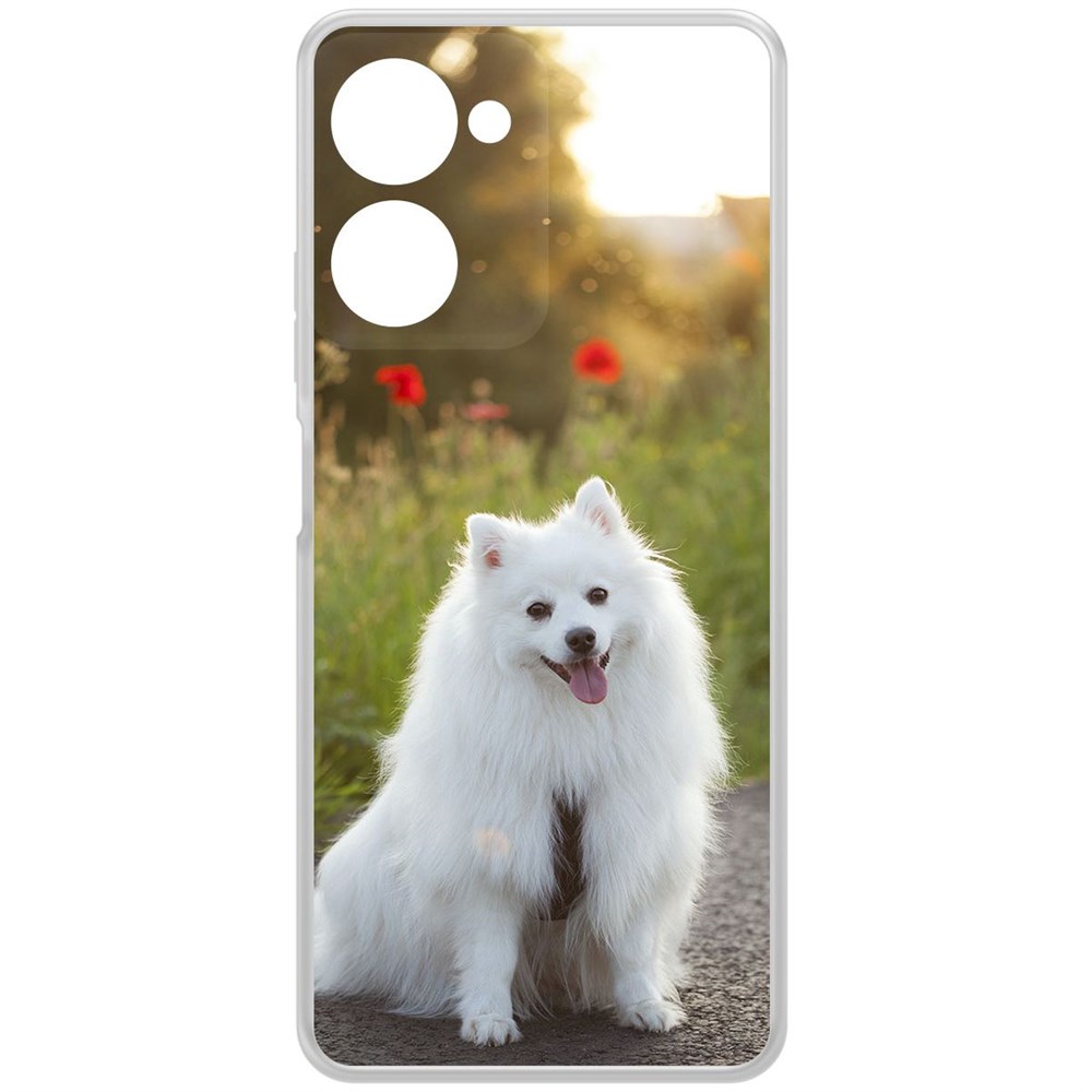 

Чехол-накладка Krutoff Clear Case Белый шпиц для Realme 10 Pro
