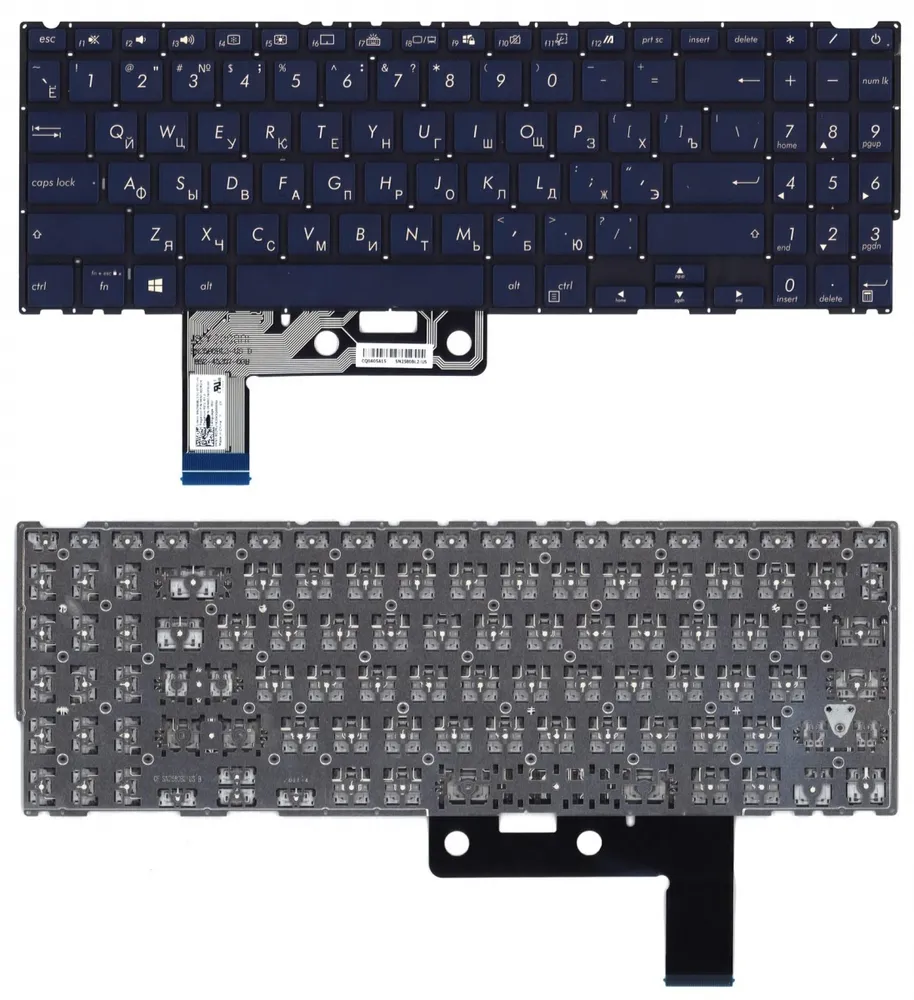 

Клавиатура для Asus ZenBook 15'' UX533F, UX533FD, UX533FN Series, темно-синяя