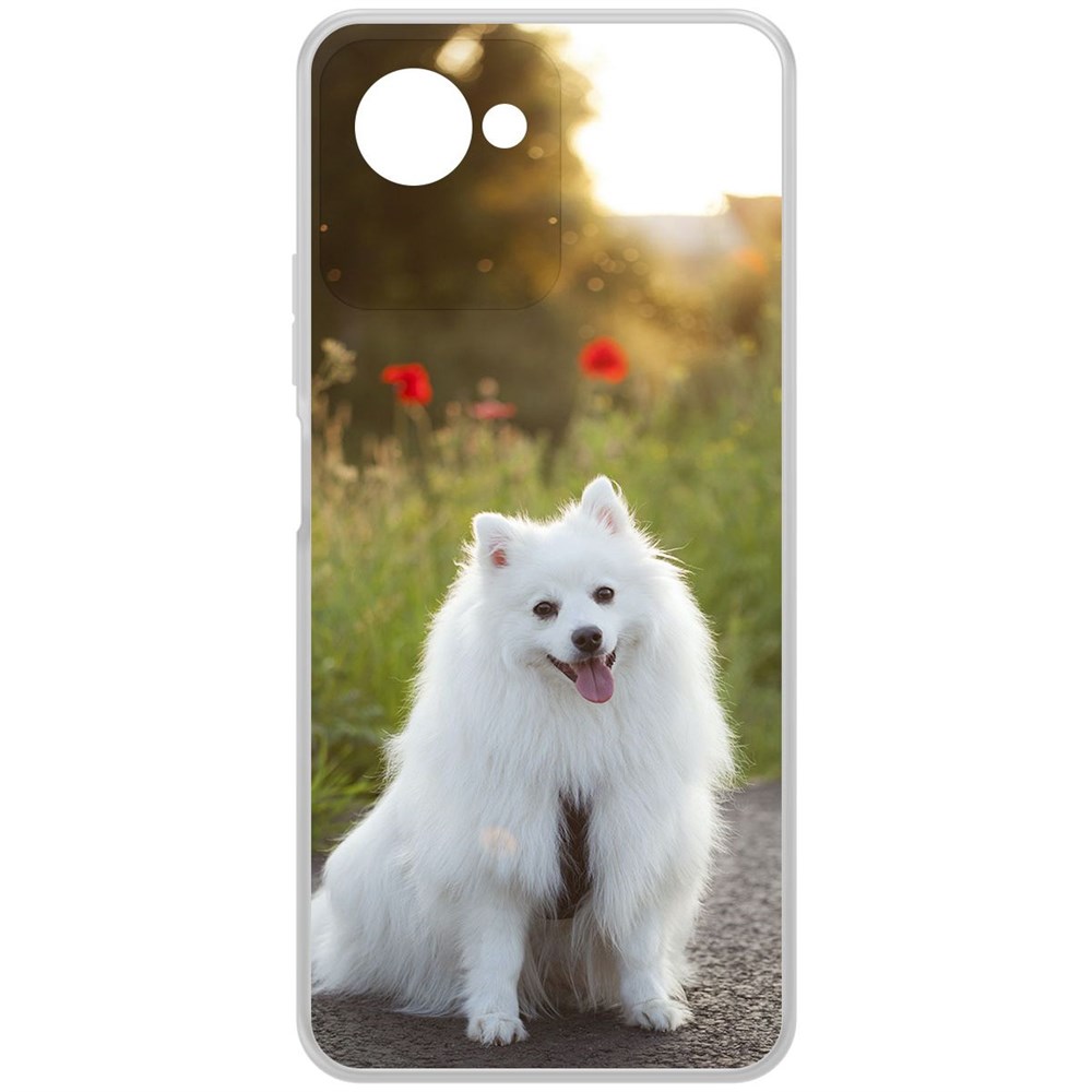 

Чехол-накладка Krutoff Clear Case Белый шпиц для Realme C30s, Прозрачный