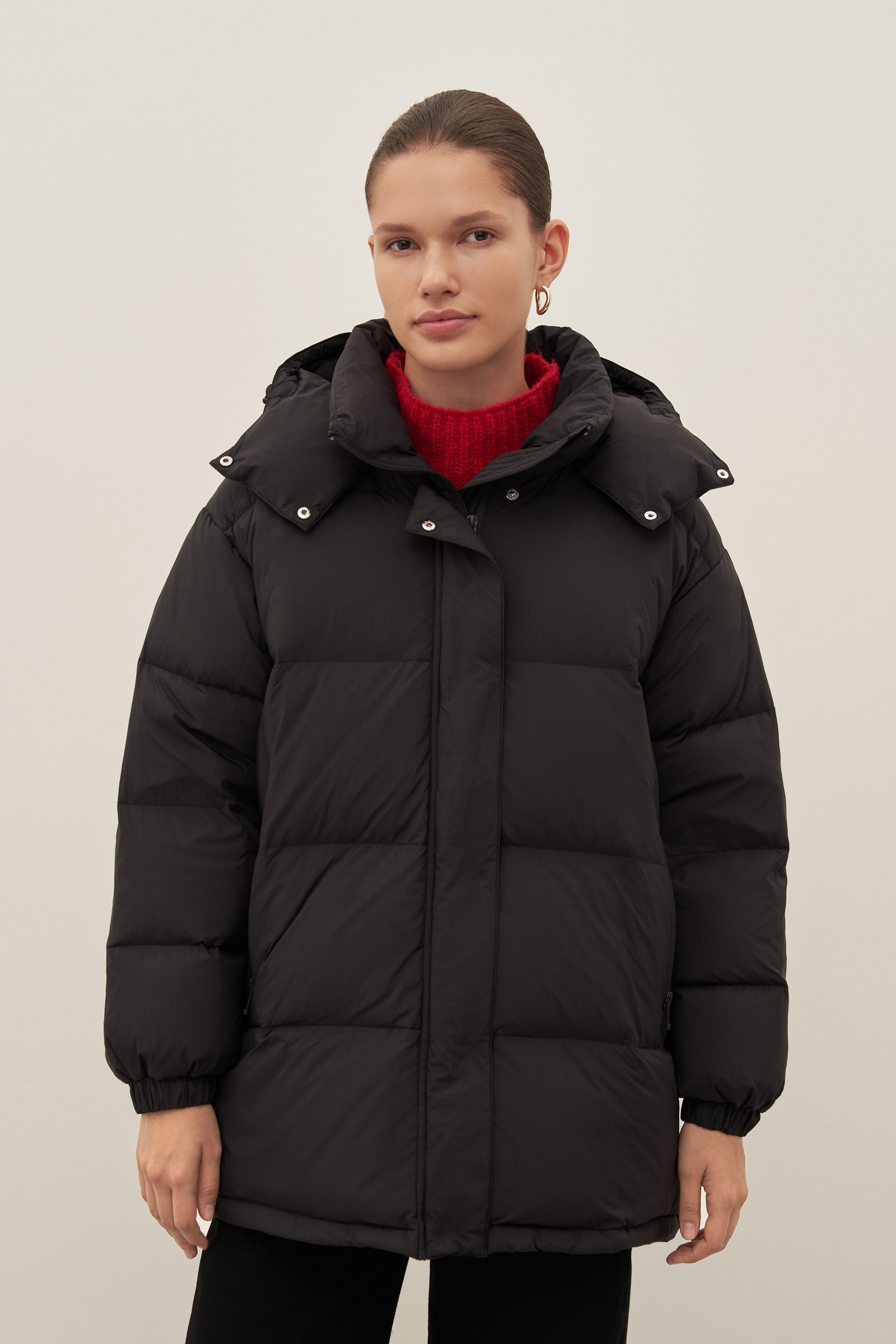 

Пуховик женский Finn Flare FAD11096 черный S, FAD11096