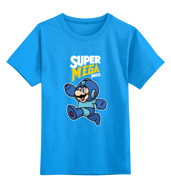 

Футболка детская Printio Super mario (mega man) цв. голубой р. 140, Super mario (mega man)