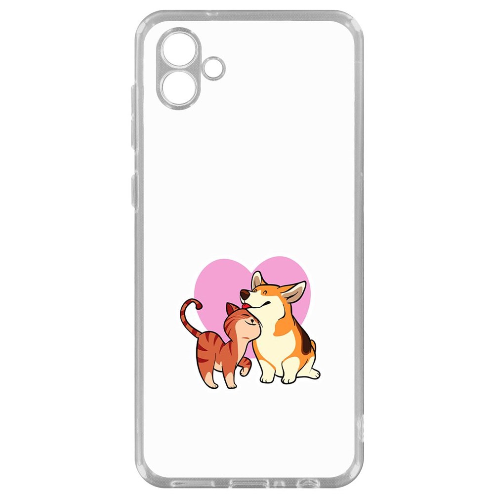 

Чехол-накладка Krutoff Clear Case Любовь противоположностей для Samsung Galaxy A04 (A045), Прозрачный