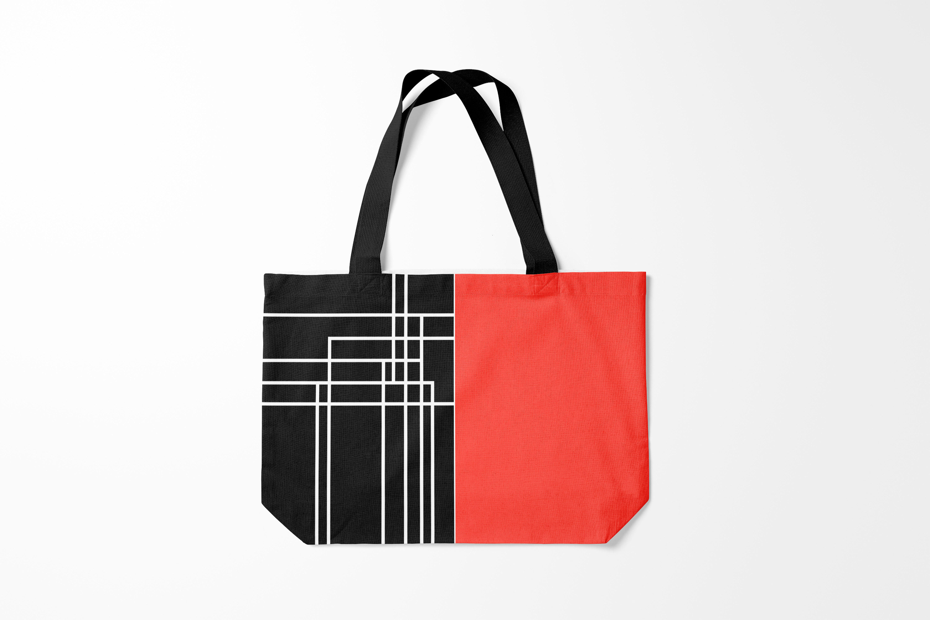 

Сумка шoппер унисекс Burnettie Узоры Черный и коралловый арт деко, красный; черный, Узоры Черный и коралловый арт деко