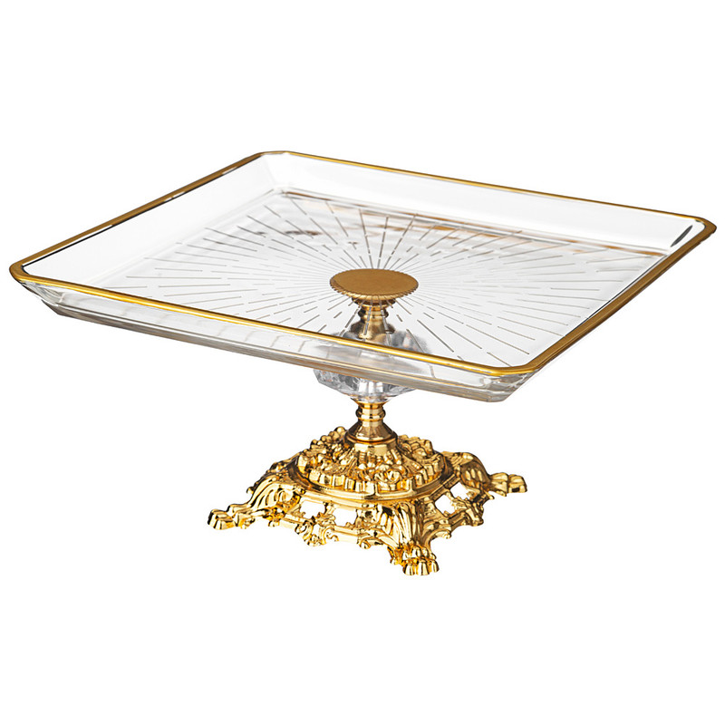 

Фруктовница стекло DECORES 24х24см 197-1022, Прозрачный