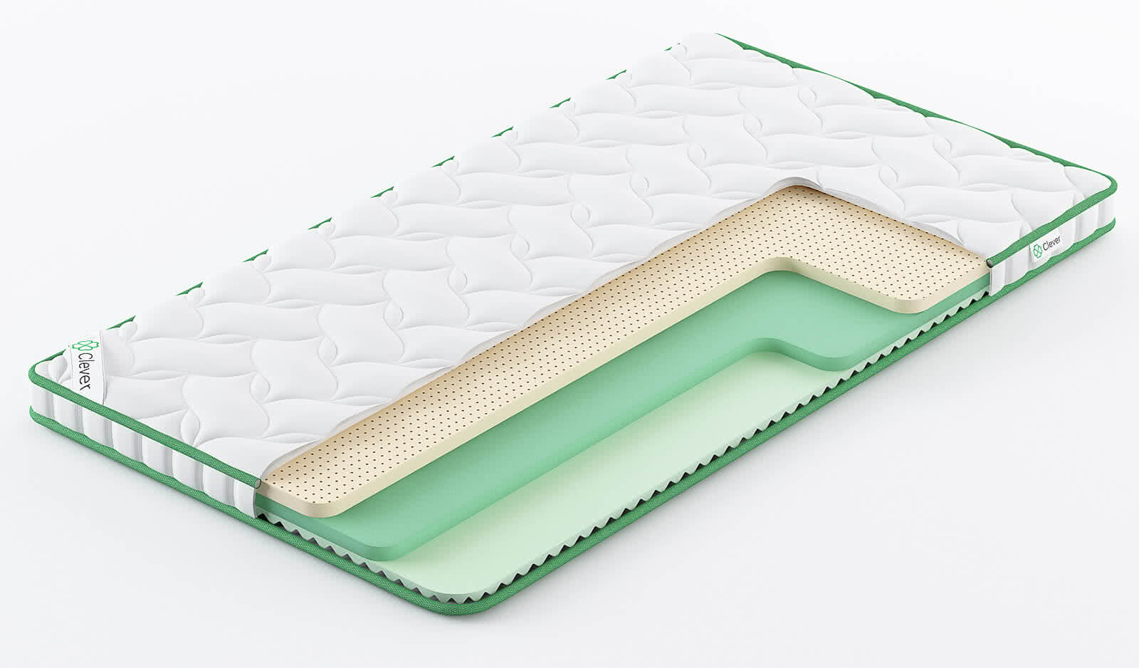 

Топпер Clever LatexTop Wave High 110x205, Белый, Clever LatexTop Wave High