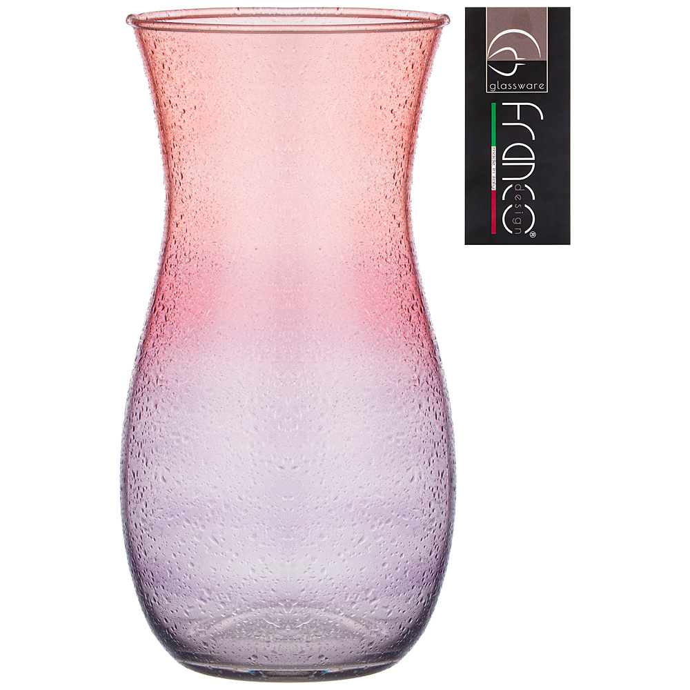 

Ваза Franco Claudia Violet pink drops 26см стекло 316-1742_