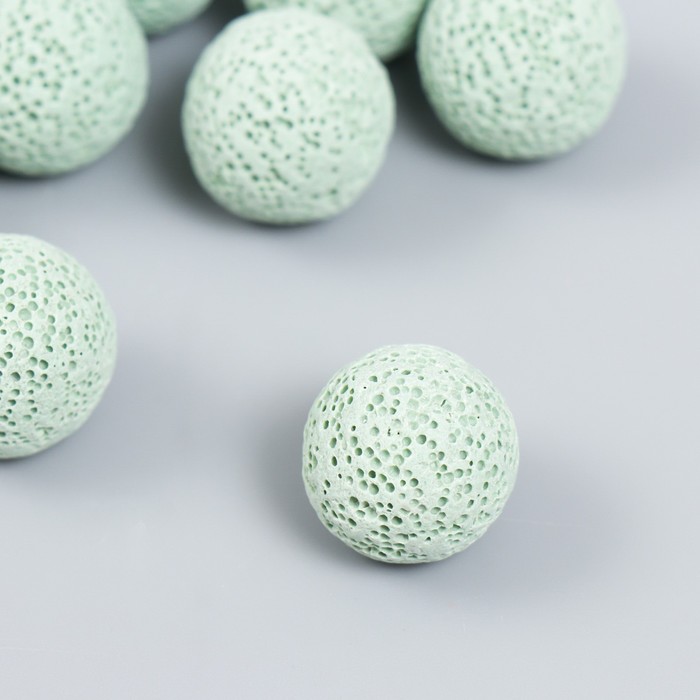 

Бусины для ароматерапии без отверстий "Круглые. Светло-зелёный" d=2 см набор 13 шт
