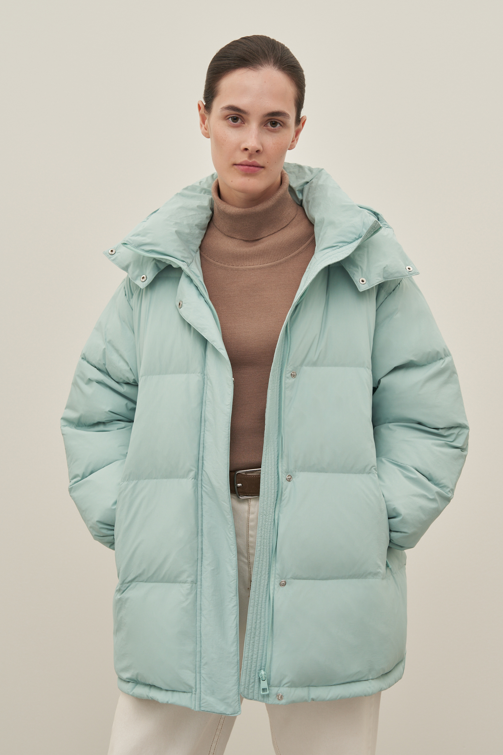 

Пуховик женский Finn Flare FAD11096 зеленый M, FAD11096