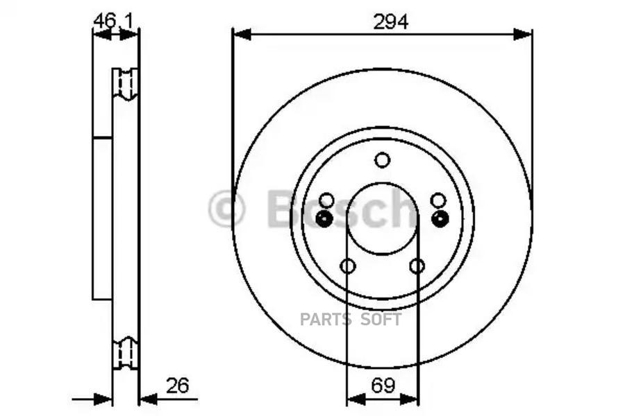 

Тормозной диск Bosch комплект 1 шт. 986479434