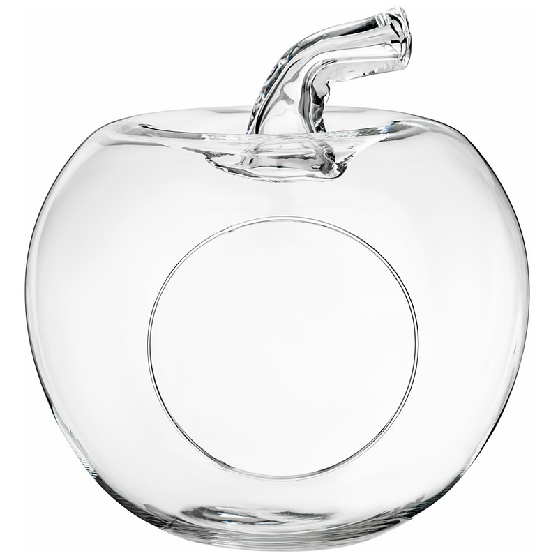 Ваза яблоко стекло Alegre Glass 19х21см 337-092