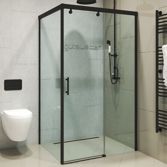 фото Душевой уголок gwmpslrc863a 105x150x200 см, профиль черный матовый, стекло бесцветное 8/6 gutewetter