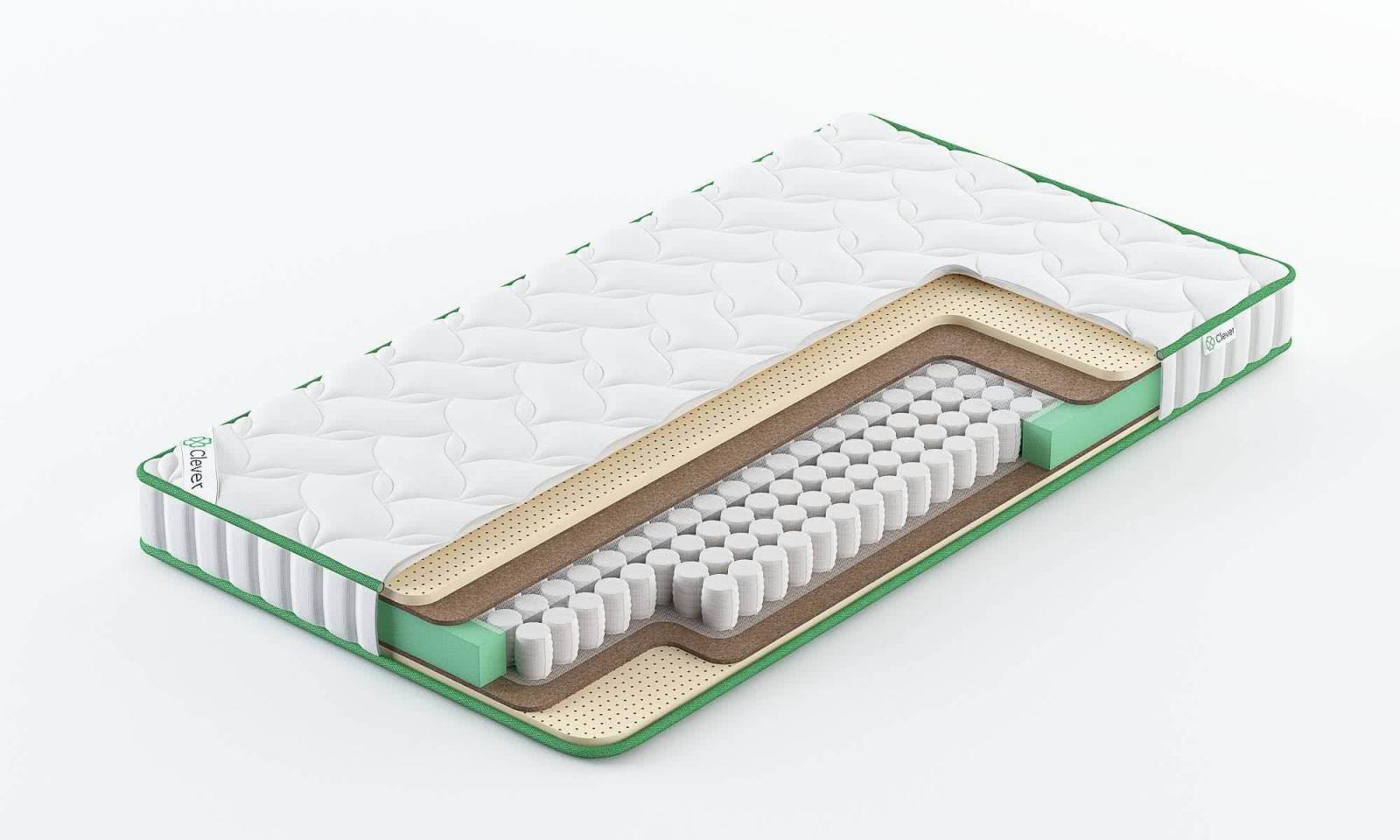 

Матрас Clever Nature Slim 235x186, Белый, Nature Slim