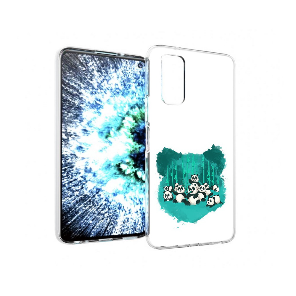

Чехол MyPads Tocco для Vivo IQOO Neo 3 нарисованные панды (PT157205.400.508), Прозрачный, Tocco