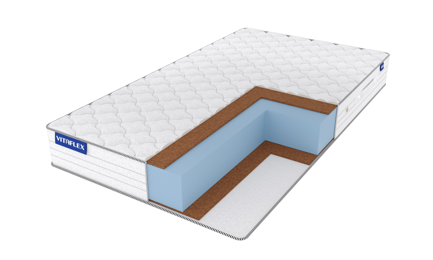 

Матрас Vitaflex Foam Classic Light Double Hard Max 115х180, Бежевый;белый;серый;серебристый, Light Double Hard Max