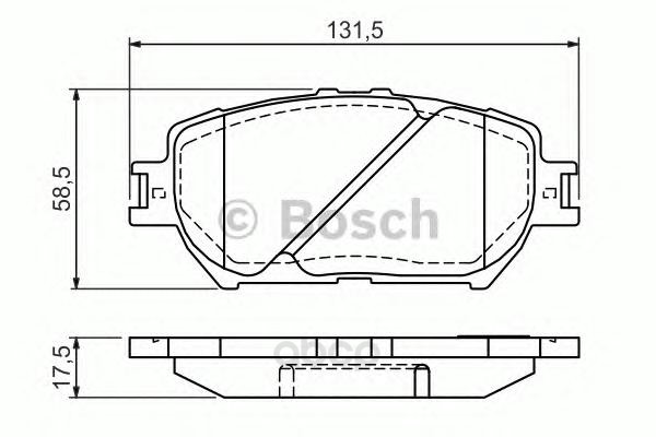 

Тормозные колодки Bosch дисковые 986494363