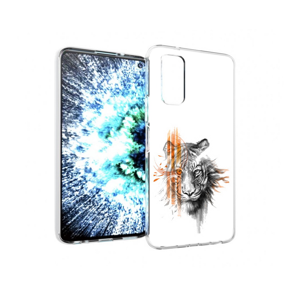 

Чехол MyPads Tocco для Vivo IQOO Neo 3 огненный тигр (PT157205.400.526), Прозрачный, Tocco