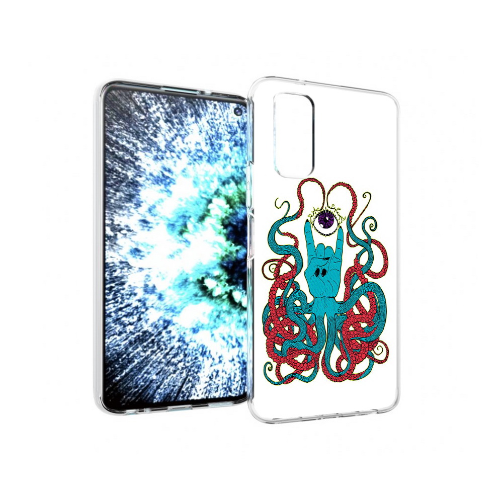 

Чехол MyPads Tocco для Vivo IQOO Neo 3 осьминог-рука абстракция (PT157205.400.530), Прозрачный, Tocco