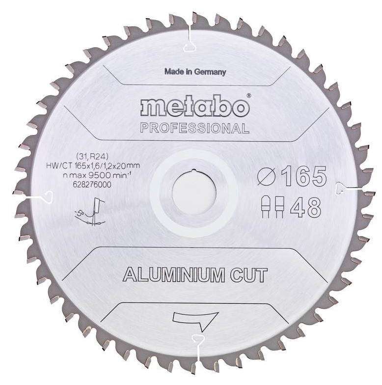 Диск пильный Aluminium Cut Professional (190x30 мм; 52Z; FZ/TZ 5neg) Metabo 628296000