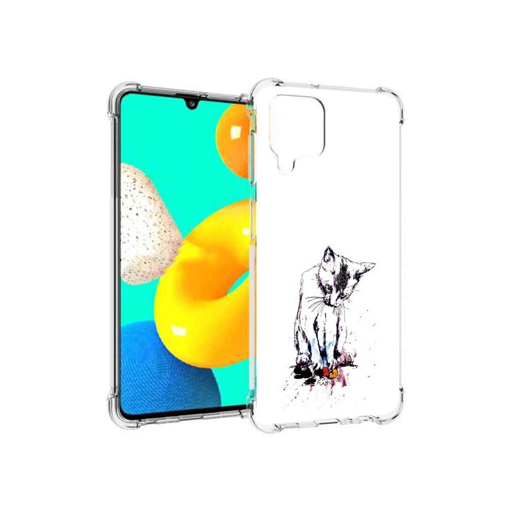 

Чехол MyPads Tocco для Samsung Galaxy M22 кот и микки (PT226931.524.399), Прозрачный, Tocco