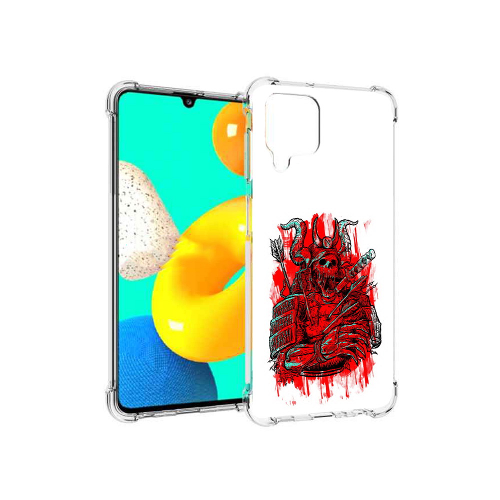 

Чехол MyPads Tocco для Samsung Galaxy M22 красный скелет воин (PT226931.524.413), Прозрачный, Tocco