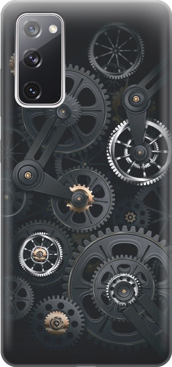 

Силиконовый чехол на Samsung Galaxy S20 FE с принтом "Механизм", Белый;серый, 4692