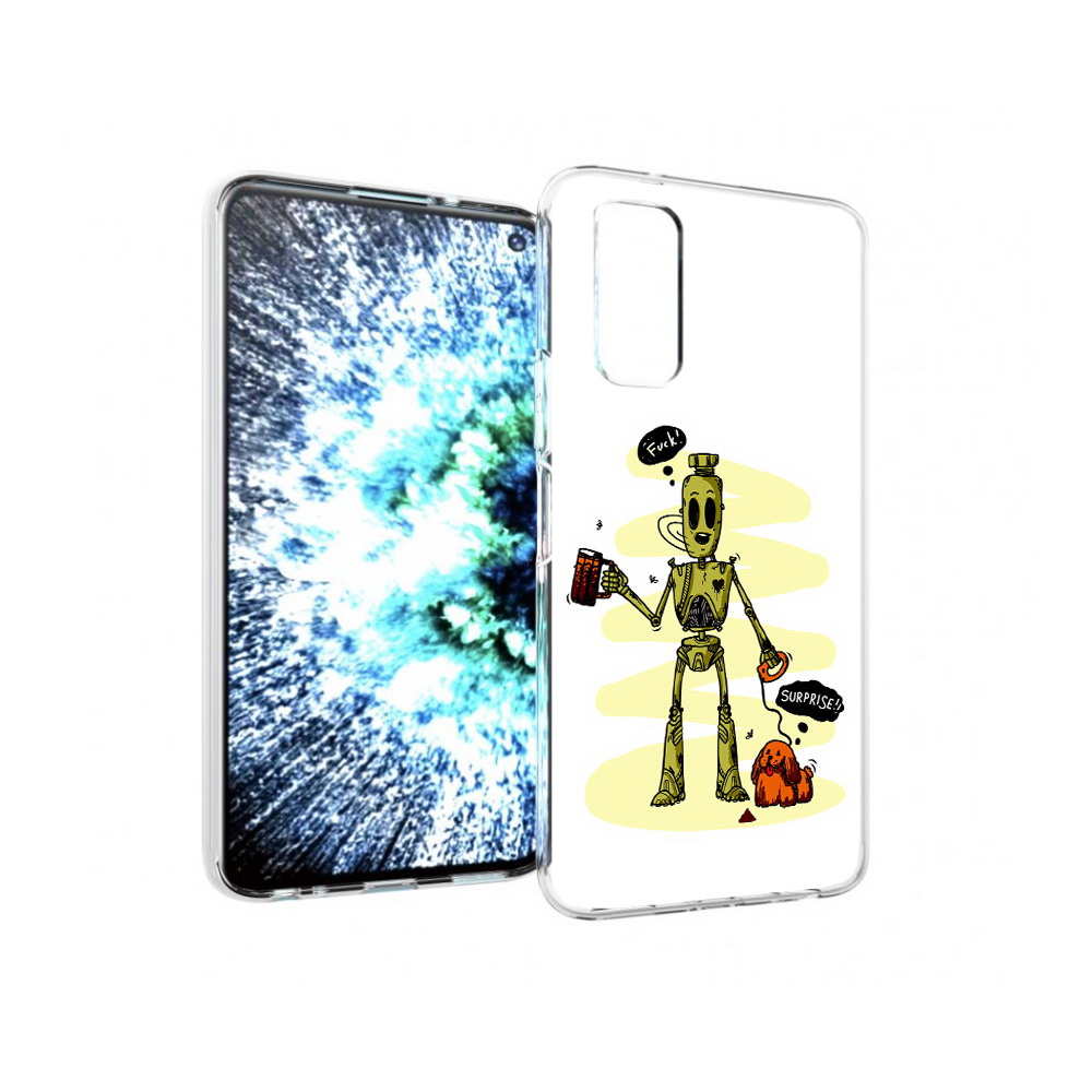 

Чехол MyPads Tocco для Vivo IQOO Neo 3 прикольный робот (PT157205.400.557), Прозрачный, Tocco