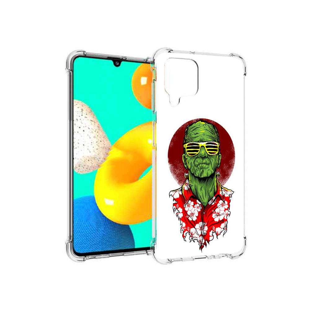 

Чехол MyPads Tocco для Samsung Galaxy M22 крутой зеленый мужчина в очках, Прозрачный, Tocco