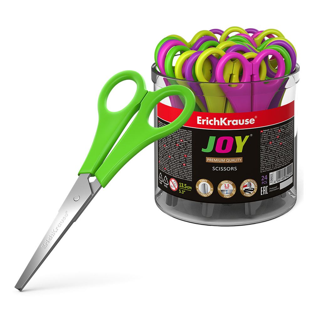 

Ножницы ErichKrause Joy 13,5 см в ассортименте, Разноцветный