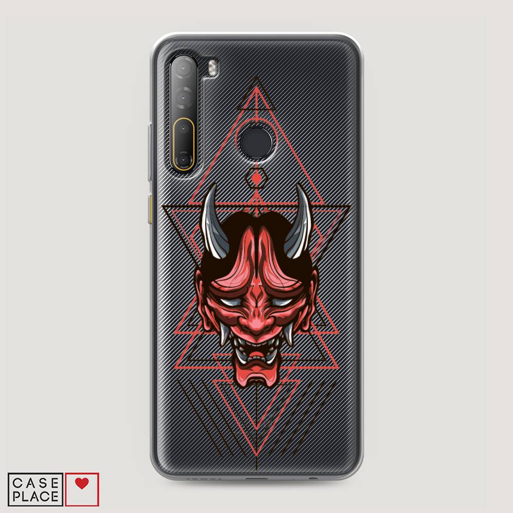 

Чехол на HTC Desire 20 Pro "Hanya Oni mask", Серый;красный;черный, 102750-4