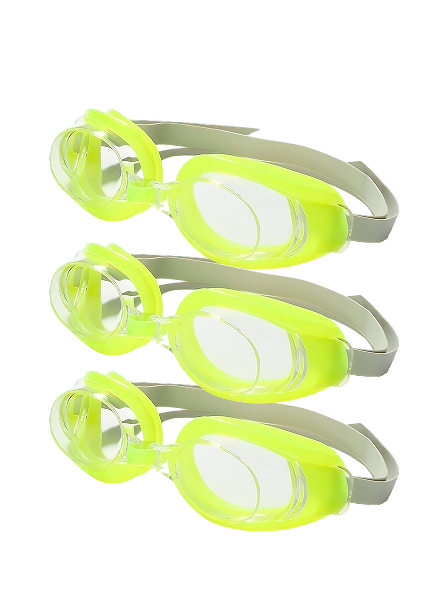 Очки для плавания с затычкой для ушей и зажимом для носа зеленые 3 шт
