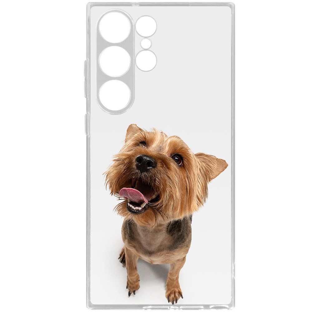 

Чехол-накладка Krutoff Clear Case Йоркширский терьер для Samsung Galaxy S23 Ultra, Прозрачный
