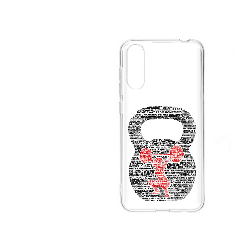 

Чехол MyPads Tocco для ZTE Blade A7 2020 бодибилдинг гиря из слов (PT142232.471.232), Прозрачный, Tocco