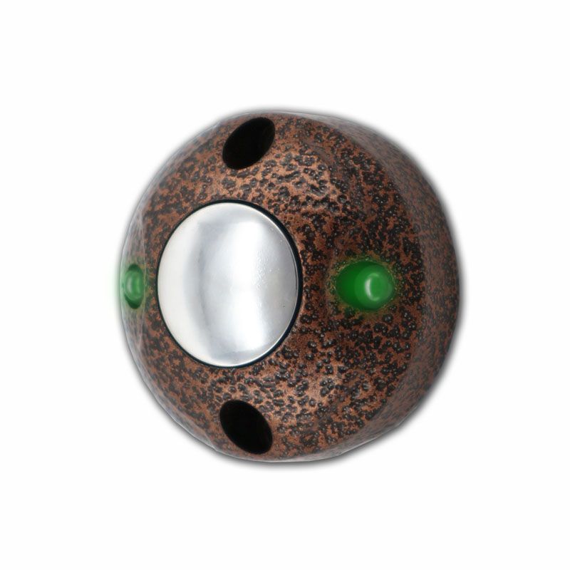 Кнопка выхода Олевс PUSHка (медный антик) накладная, с индикацией, металлическая, уличная тритон краник металлический на 4 выхода