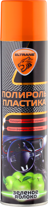 Полироль торпеды eltrans аэрозоль пенный зеленое яблоко 400мл el-0802.16