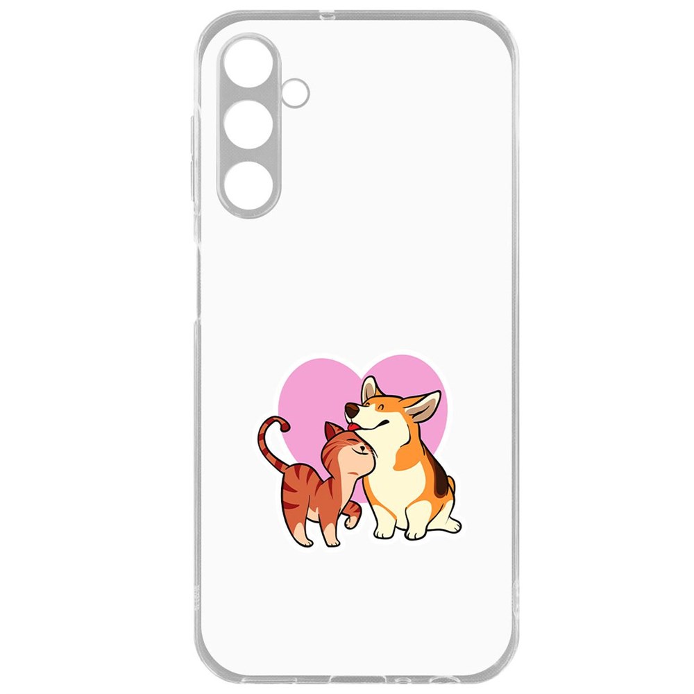 

Чехол-накладка Krutoff Clear Case Любовь противоположностей для Samsung Galaxy A24 (A245), Прозрачный