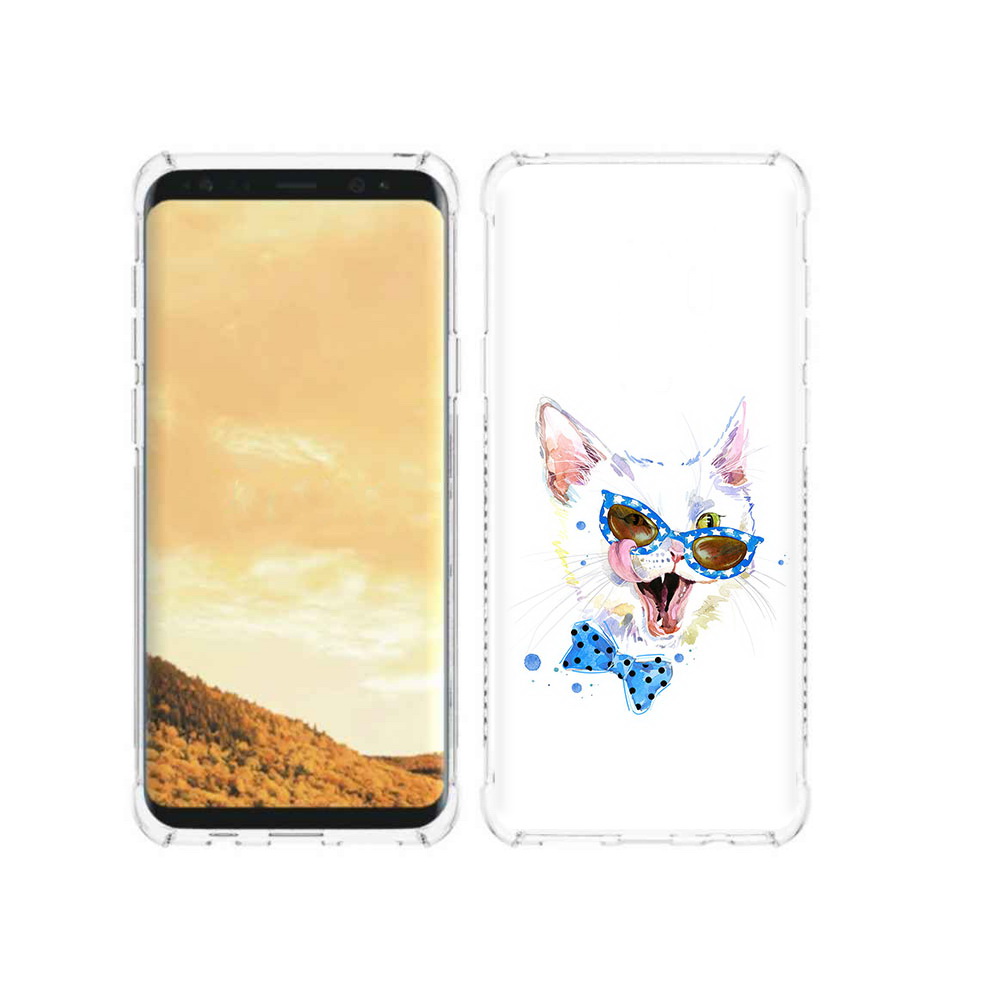 

Чехол MyPads Tocco для Samsung Galaxy S9 белый кот (PT98329.588.229), Прозрачный, Tocco