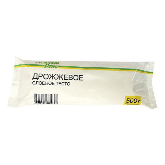 

Тесто Каждый день слоеное дрожжевое 500 г