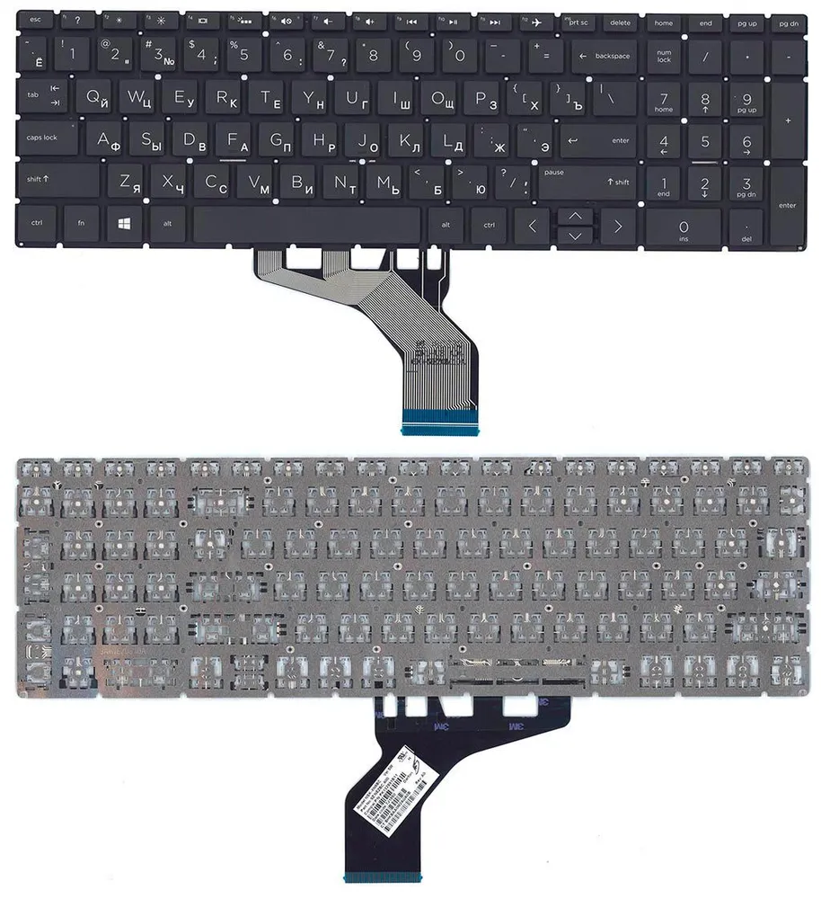 

Клавиатура для HP 15-db000 NSK-XN9BC, 9Z.NEZBC.900, PK132891B11, белая