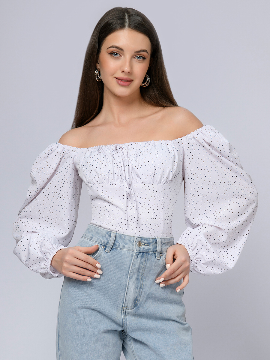 

Блуза женская 1001dress 0102934WP белая 50 RU, Белый, 0102934WP