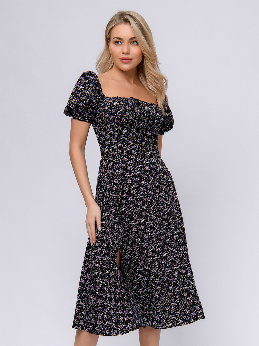 

Платье женское 1001dress 0102937BP черное 52 RU, Черный, 0102937BP